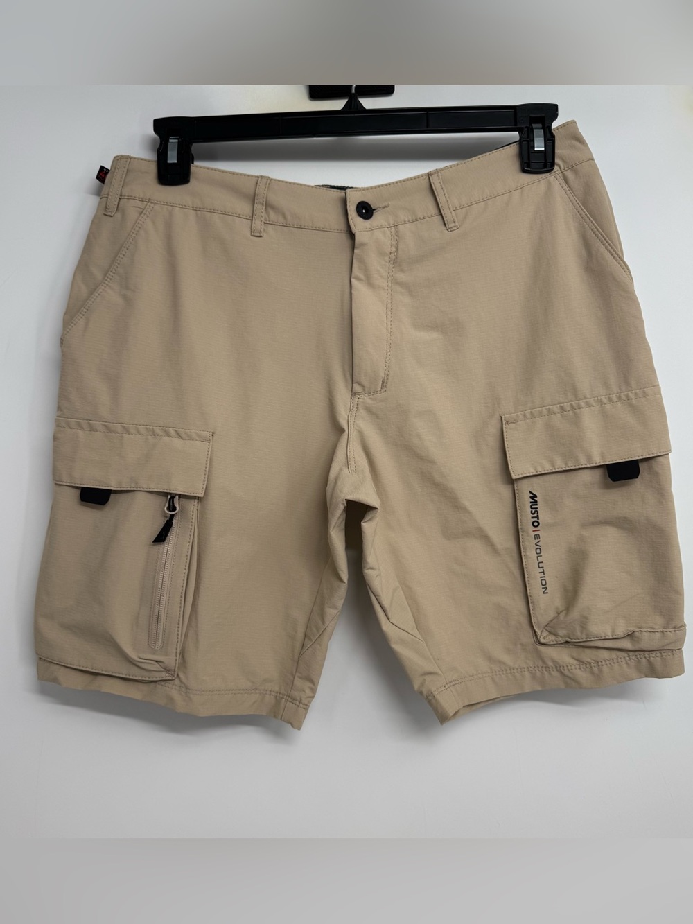 MUSTO Evolution Shorts Men's UK 34 Eur 50 Beige Cargo Shorts UPF 40